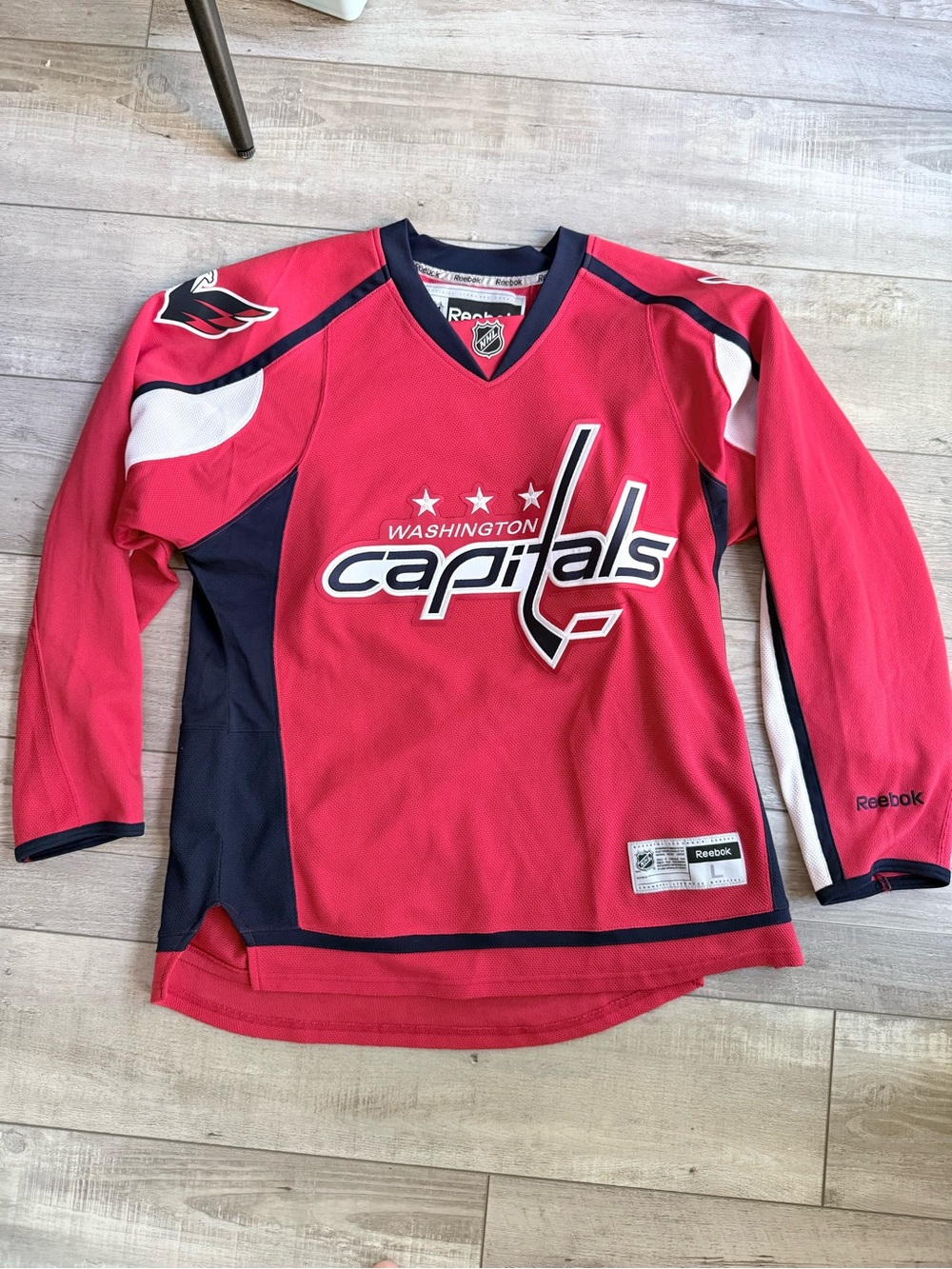 Reebok Washington Capitals Men’s Red and Navy Hockey Jersey
